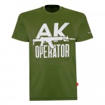 Футболка с принтом АК operator Gen2 мужская, олива, размер XXL