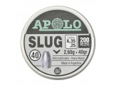Пули для пневматики Apolo Slug 6,35мм 2,6гр 200шт
