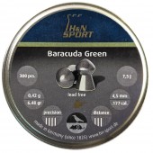 Пули для пневматики H&N Barracuda Green 4,5 мм 0,42г (300 шт)