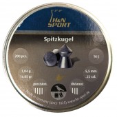Пули для пневматики H&N Spitzkugel 5,5мм 1,04гр. (200 шт) 