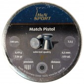 Пули для пневматики H&N Match Pistol 4,49мм 0,49гр. (500 шт) 
