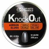 Пули для пневматики JSB KnockOut Slugs 5,5мм (.216) 1,645г (200 шт)