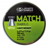 Пули для пневматики JSB Green Match Diabolo 4,5мм 0,475г (500шт)
