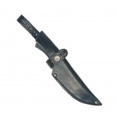 Кожаные ножны для ножа европейского типа с длиной клинка 13 см (черные)