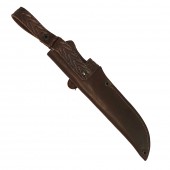 Кожаные ножны для ножа европейского типа с длиной клинка 15 см (шоколад)