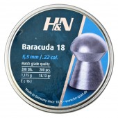 Пули для пневматики H&N Baracuda 18 (5,5 мм, 1,175гр, 200 шт)