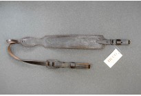 Ремень ружейный фигурный однослойный тиснёный на пряжке с противоскользящей подкладкой РРФТ-20П-105-М-П