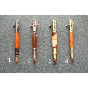 Ручка сувенирная "Патрон" (дерево, металл)