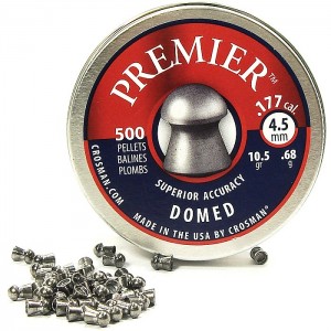 Пули для  пневматики  Crosman Premier Domed, 4, 5 мм.0, 68гр ( 500 шт.)