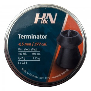 Пули для пневматики H&N Terminator 4, 5мм 0, 47гр. (400 шт)