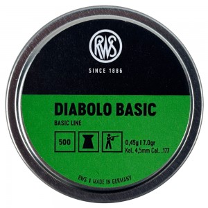 Пули для пневматики RWS Diabolo Basic 4, 5мм 0, 45г 500шт
