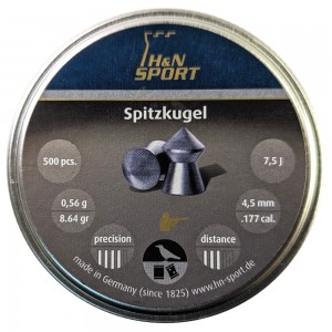 Пули для пневматики H&N Spitzkugel 4, 5мм 0, 56гр. (500 шт)