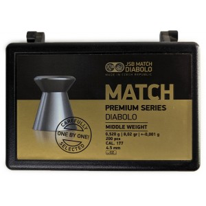 Пули для пневматики JSB Match Premium Middle 4, 5мм 0, 520гр (200шт)