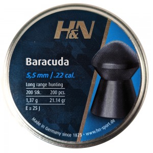 Пули для пневматики H&N Baracuda 5, 5мм 1, 37г (200 шт)