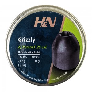 Пули для пневматики H&N Grizzly 6, 35мм 2, 02г (150 шт)