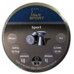 Пули для пневматики H&N Sport 5, 5мм 0, 89гр. (400 шт)