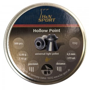 Пули для пневматики H&N Hollow Point 4, 5мм 0, 45гр. (500 шт)