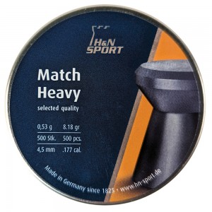 Пули для пневматики H&N Match Heavy 4, 49 мм 0, 53г (500шт)