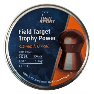 Пули для пневматики H&N Field Target Trophy Power 4, 5мм 0, 57гр. (300 шт)