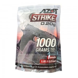 Шарики для страйкбола Azot Strike 6 мм 0, 20 г (1 кг, белый)