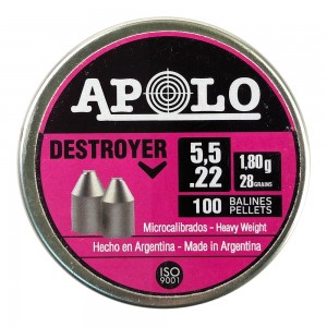 Пули для пневматики APOLO Destoyer 5, 5 мм 1, 8гр (100 шт)