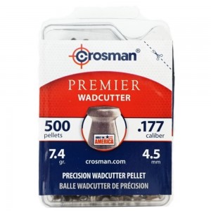 Пуля пневматические Crosman Wadcutter, 4, 5 мм, 7, 4гран (500 шт)