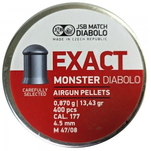 Пули для пневматики JSB Exact Monster Diabolo 4, 5мм 0, 87гр. (400шт)