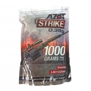 Шарики для страйкбола Azot Strike 6 мм 0, 38 г (1 кг, белый)