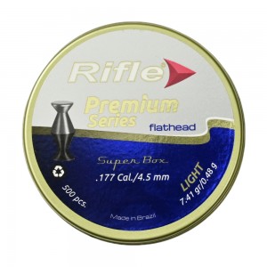 Пули для пневматики RIFLE Premium Series Flathead Light 4, 5мм 0, 48гр 500шт