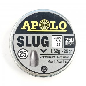 Пули для пневматики Apolo Slug 5, 5 мм 1, 62гр 250шт