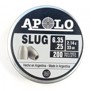 Пули для пневматики Apolo Slug 6, 35мм 2, 14гр 200шт