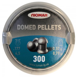 Пули Люман Domed Pellets 4, 5мм 0, 57г (300шт)