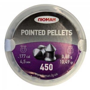 Пули Люман Pointed Pellets 4, 5мм 0, 68г (450шт)