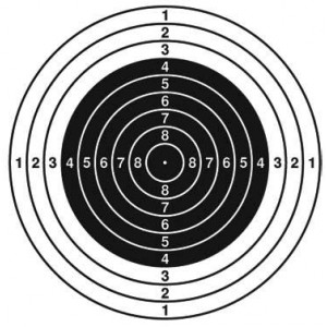 Мишень для пневматики №8 100*100мм 80гр 9100 шт 1000м