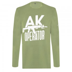 Лонгслив с принтом АК Operator Gen2, хаки, размер XL