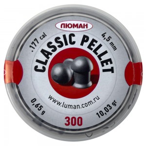 Пули Люман Classic Pellet 4.5 мм (300 шт, 0.65 грамм)