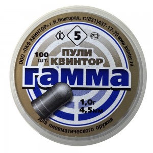Пули для пневматики "Гамма" кал 4, 5мм, 1, 0 гр (100шт/уп)