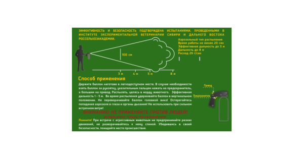 Средство защиты Анти-Зверь 650мл с предохранителем купить с доставкой