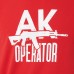 Футболка с коротким рукавом "АК operator", размер L, красная, (Коллекция 2022)