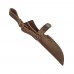 Кожаные ножны для ножа европейского типа с длиной клинка 12 см (шоколад)