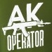 Футболка с принтом АК operator Gen2 мужская, олива, размер XXL