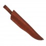 Кожаные ножны для ножа финского типа с длиной клинка 17 см (коньяк)